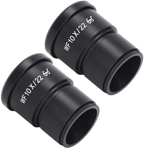 2 Stücke Mikroskopokular Aluminiumlegierung 10X Biologisches Okular 30mm Montagegröße Mikroskope Objektivadapter