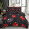 CozyRest Bettwäsche Set 135 x 200 cm Marienkäfer und Blasen Wendebettwäsche Drucken Bettbezug 3teilig mit Kissenbezug 80x80 cm, Dunkelgrau Bettwäsche Bettbezug mit Reißverschluss