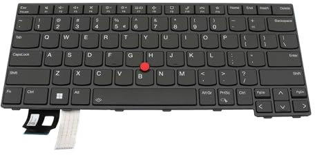 Lenovo 5N21D68102 Original Tastatur US (englisch) schwarz/schwarz mit Backlight und Mouse-Stick für ThinkPad P14s Gen 4 (21HF/21HG), (21K5), T14 Gen 3 (21AH/21AJ)