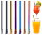 Paies de cuillère 7pcs Paies en acier inoxydable 0,4 pouce réutilisable à ouverture à ouverture renigissante Paille pour le jus de milkshake à la paille en métal de crème glacée, cuillère de paille,
