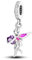 Charm Pendente Fata con Cuore Viola in Argento 925 per Pandora