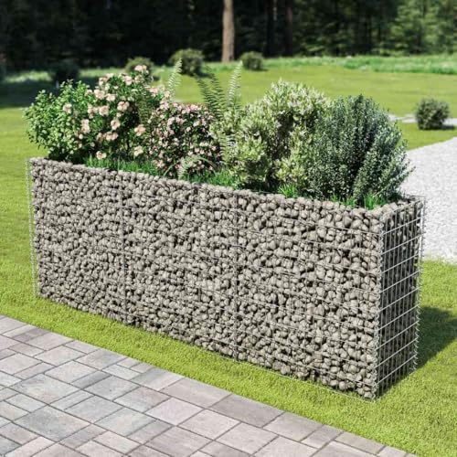 Myheimly Gabionen-Hochbeet Verzinkter Stahl 270×50×100 cm