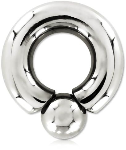 Inoki - Anschraubbarer Stahlkugelring für Prince Albert - Drahtstärke 7 mm, Durchmesser 25 mm, Ball 12 mm