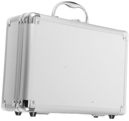 STOBOK Aluminium Aktentasche Männer Robuster Aufbewahrungskoffer für Make Up und Instrumente Tragbarer Aluminium mit Verstärktem Schutz und Abschließbarem Design