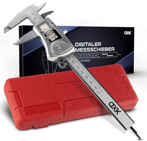 Waidmeister Messschieber Digitale 0-150mm/0-6 Zoll, Hochpräzise Edelstahl Schieblehre, Elektronischer Digitaler Schieblehre, Messschieber, IP 54, LED-Anzeige, Haushalt und Industrie