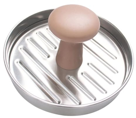 IWOWHERO Presse Burger Acier Inoxydable Ergonomique pour Galettes de Viande Moule à Steak Haché Facile à Utiliser Outil de Cuisine Pratique pour Hamburgers Maison