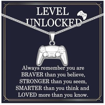 EPIRORA Gaming Gamer Gifts for Boys, Christmas Birthday Gamer Gifts | Gifts for Men Son Brother Grandson Nephew Teenage Boy Gift Men's Necklace
