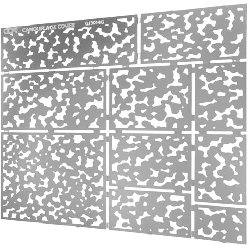 Abaodam Camouflage Spray Paint Stencil Metal Painting Template Three-Color Dot Pattern for Model Craft DIY, Reusable Large Painting Stencils for Miniatures and Art Supplies