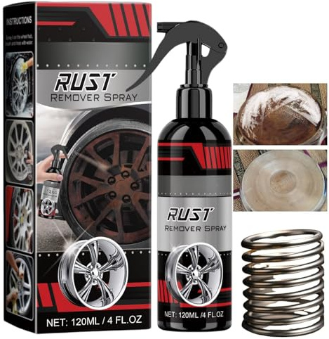 Iron Out Rust Stain Remover Spray,Fast&Effective Rust Remover for Metal,Car Iron&Fallout Remover,Long-Term Protection,Polish&Brighten,Waterproof Dustproof Rust Cleaner,Rust Eraser Solution for Steel