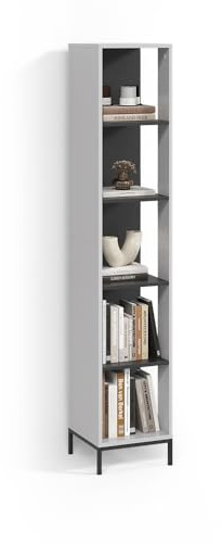 Livinity Bücherregal Aterno Grau | mit 5 Fächern