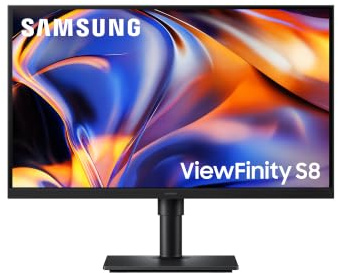 Samsung ViewFinity S8 S80HF 5K 27, 16:9, 1000:1, 5120 x 2880, 60Hz, USB-C, Easy Connection, Ergonomic Design, HDR10, LAN Port, KVM Switch, Display Manager, LS27H804EFAXEN