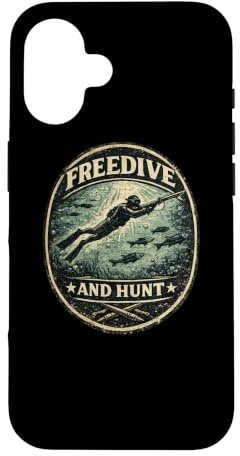 Custodia per iPhone 16 Freedive and Hunt per cacciatore subacqueo di pesca