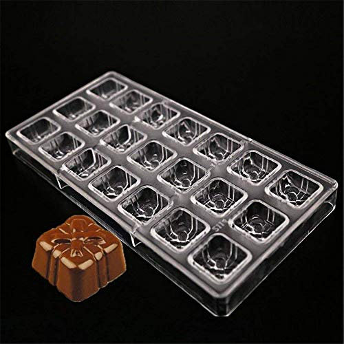 VAK Stampi per cioccolatini in plastica a forma di scatole regalo per San Valentino, in policarbonato, per dolci, dolci, dolci, dolci, dolci, dolci, pasticceria, forniture da cucina, 28 x 14,5 x