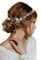 Kercisbeauty Handmade Boho Bridal Bridesmaids Flower Girls White Flower and Pearl Headband Vine Spring Headpiece Hair Vine Bridal Accessories Vintage Rustic Wedding (Gold)