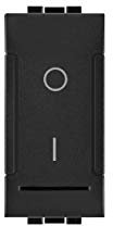 LineteckLED -LNT 802- Serie Completa Materiale Elettrico Fai da Te- Interruttore Antracite Illuminabile Bipolare 16A 250Vac Compatibile living