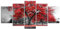 decomonkey - Impression sur Toile Arbre 200x100 5 Pièces - Tableau Décoration Appartement Cadre en Bois Déco Salon Peinture sur Toile Maison Des arbres photographie automne paysage feuilles nature