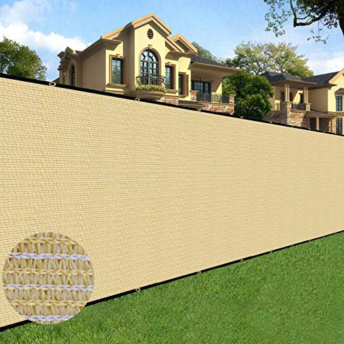 Sunnyglade Sichtschutzzaun, robust, für Wand, Garten, Hof, Hinterhof, 1,8 m x 15,2 m (Sand)