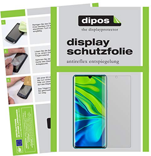 dipos I Protector de Pantalla Mate Compatible con Xiaomi Mi Note 10 pelicula Protectora