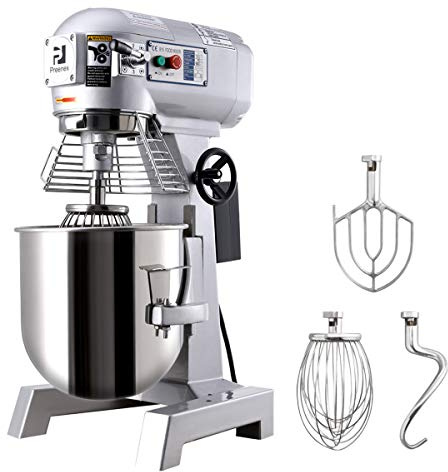 Z ZELUS Commercial Dough Mixer 1100W 30L Food Cake Bread Hook Beater Whip Commercial Planetary Mixer Stand 3 Speed 3 in 1 Electric Food Mixer with Spiral Dough Hook¡