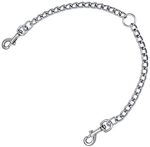 Filhome Metal Double Dog Leash Coupler, Chew Proof Tangle Free Dual Dog Leash Extension Splitter Chain Lead for 2 Dogs (XL)