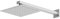 Architeckt® Modern Bathroom Rainfall Drencher Shower Head, Wall Mounted Arm, Large Square Stainless Steel Adjustable, Rub Clean Nozzles, Chrome