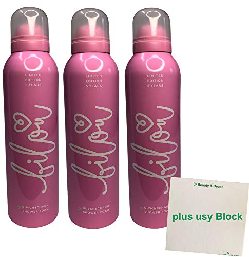 bilou Duschschaum Limited Edition 5 Years 3er Pack (3x200ml Flasche) + usy Block