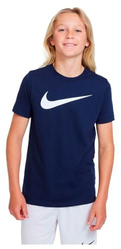 Nike Unisex Kinder Y Nk Df Park20 Tee Hbr T-Shirt, Obsidian/White, 13 Jahre EU