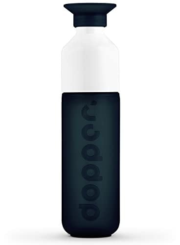 Dopper Original Dark Spring Botella Agua 450ml - Botella deportiva - 100% reciclable, libre de BPA - Reutilizable adecuada para el deporte, el fitness, el aire libre, la escuela y la oficina.