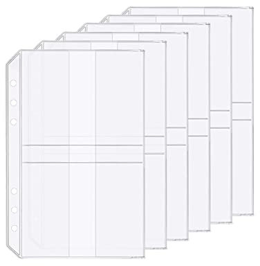 Accessoire pour classeur à anneaux en D Pochettes perforées Séparateur Règle Onglet Index (Porte-cartes professionnelles, A5)