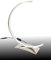 Trango 2019-03S *MOONLIGHT* stufenlos dimmbar & CCT Lichtfarbe Steuerung 3000K-4500K-6500K Lichtleiste inkl. 12.5 W LED Modul, Tischlampe in Bi-Color (Nickel matt/Chrom) Tischleuchte, Nachttischlampe