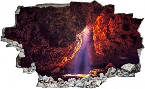 Gougeltd 3D Wandtattoo Lichtschacht in der Berghöhle Wandaufkleber Kinderzimmer Mädchen wandtattoo Teenager Wandtattoo Wanddeko fürs Kinderzimmer 65x98cm