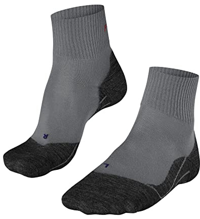FALKE Herren Wandersocken TK5 Wander Cool Short M SSO Lyocell antiblasen dünn 1 Paar, Grau (Hematite 3240), 42-43