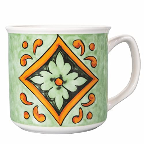 Villa d'Este Home Tivoli Tazza colazione decoro Ponza, collezione Infinito in new bone china, 350 ml
