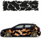 Camouflage Auto Aufkleber Set 15 Teilig Autodekor KFZ Seitenaufkleber Tuningset Camper Wohnwagen Premiumfolie (Kupfer-Metallic)