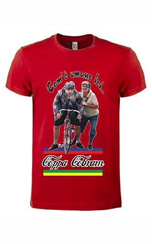 ORIGINAL FAKE Maglietta unisex vari colori con stampa Coppa Cobram (Rosso, L)