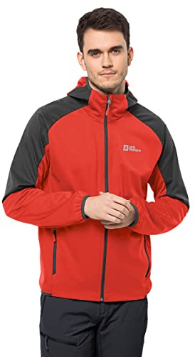Jack Wolfskin Herren Feldberg Jacke, Kräftiges Rot, M