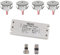 VBLED® 4er Set 3W Mini-Einbauspot Einbaustrahler warmweiß 3000K IP44 12V DC Warmweiss Inkl.LED Trafo und Verbinder Unbegrenzte Möglichkeiten: Terrasse, Bad, Wohnbereich