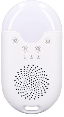 Máquina de Ruido Portátil de Mano, Recarga para Promover el Sueño, Máquina de Sonido con Luz Colorida, Varios Dispositivos de Ayuda para Uso Nocturno en Viajes en Casa