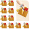 10 stück Rosa Kleine Geschenktasche mit Farbband, Dauerhaft PU-Leder Geschenkbox Gastgeschenk Hochzeit Geschenkbox für Süßwaren,Geburtstagsfeier, Jubiläumsdekoration, Weihnachten (Gelb)
