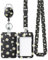 Uniclife Porta Badge Scorrevole Floreale Custodia in Plastica a Forma di Fiore Bianco con Clip a Moschettone a Bobina per Badge Retrattile e Cinturino a Cordoncino Staccabile per Ufficio Scuola Cart