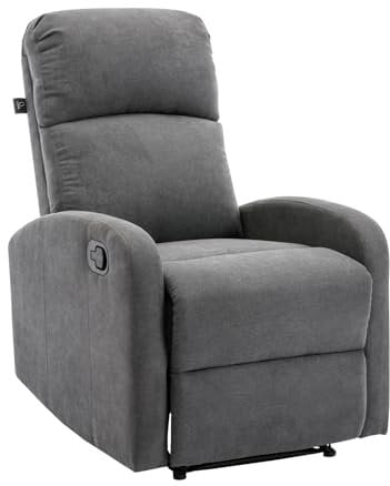 SVITA LEX Relaxsessel Fernsehsessel Beinablage Liegefunktion Ruhesessel Stuhl Hellgrau