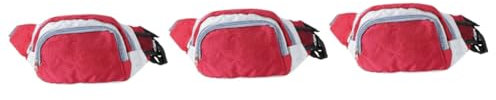 Yardwe 3-teilige Gürteltasche Für Outdoor-aktivitäten Tragbare Bauchtasche Sport-hüfttasche Brusttasche Rot Für Damen Und Herren Reisen