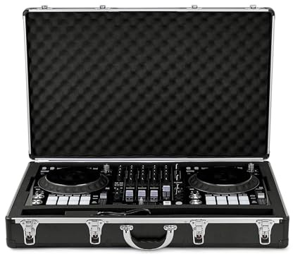 UNISON Case für Pioneer DDJ-1000, Schutzkoffer (Hochwertiger Transportkoffer, mit individuell gestanztem Schaumstoff, leichtes & robustes Design, Metallverschlüsse, ergonomischer Gummigriff)