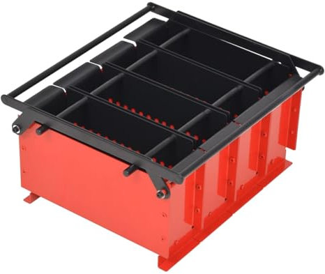 CIADAZ Papierbrikettpresse Stahl 38x31x18 cm Schwarz und Rot, Pelletpresse, Ascheeimer, Flipperautomat, Papierbrikettpresse, Brikettpresse