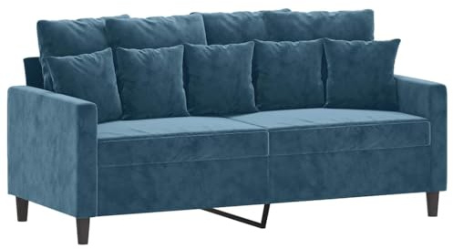 vidaXL 2-Sitzer-Sofa Blau 140 cm Samt
