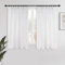 MRTREES Voile vorhänge kurz halbtransparente gardinen, vorhänge,gardine mit kräuselband für schiene, gardinen 160 cm hoch kräuselband,gardine kräuselband weiß 2er Set