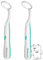 Ofakouss Zahnspiegel mit Licht, Anti-Beschlag-Funktion, Zahnarzt, Mundpflege, 15 cm, Blau und Grün, 2 Stück