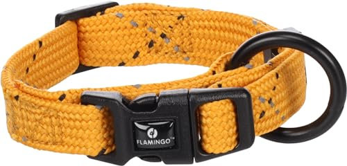Flamingo Dog Collar Puppy Dolly Ochre XXS 15-25cm 10mm