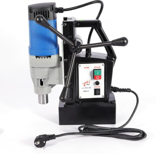 Kaichenyt Trapano magnetico professionale, 1680 W, forza magnetica 13000 N, profondità massima di foratura 50 mm, sistema di perforazione magnetica per costruzione navale, ponti, ecc