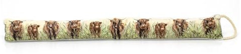 The Highland Herd Cow Door Draught Excluder | Velour Fabric Cushion for Draft Protection | Draft Excluder Animal Draught Excluder - 94cm